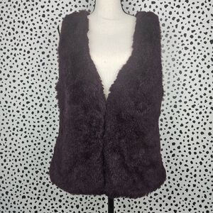 Plum Faux Fur Vest